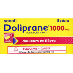 Doliprane 1000 mg 8 gelules