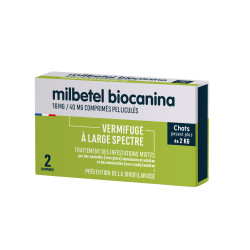 Milbetel 16 mg/40 mg Vermifuge Chats Biocanina