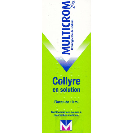 Multicrom 2 % Cromoglicate de sodium Collyre 10 ml