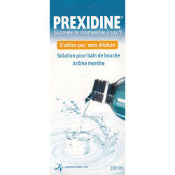 Prexidine 0,12 % Bain de bouche 200 ml