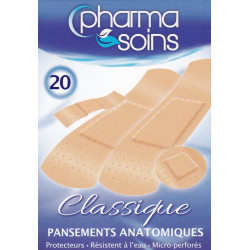 Pansements anatomiques Classique x20 Pharmasoins