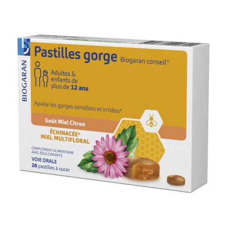 Pastilles Gorge Miel Citron Biogaran Conseil