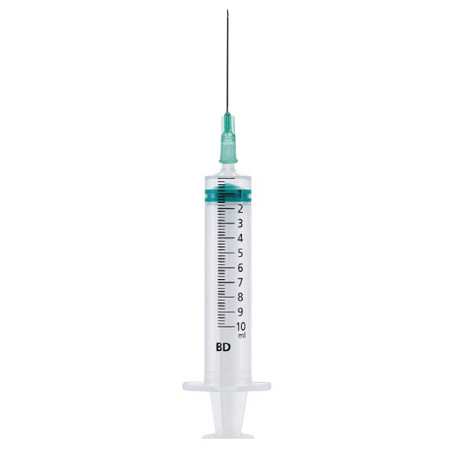 BD Emerald seringue avec aiguille 10ml verte