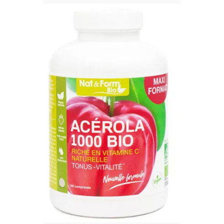 ACEROLA 1000 BIO 100 Comprimés Nat&Form