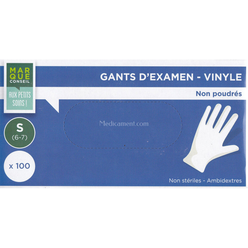 EVOCARE - Boite De 100 Gants D'examen Vinyle Non Poudré (M