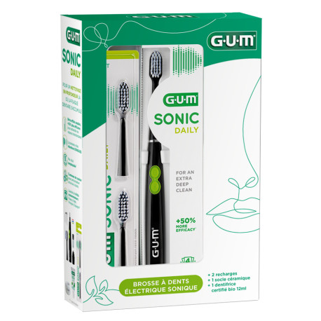 Brosse à dents électrique Sonic Daily Gum coffret noir
