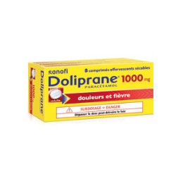 Doliprane 1000 mg 8 Comprimes effervescents