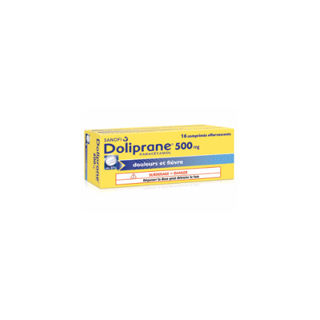 Doliprane 500 mg 16 Comprimes effervescents