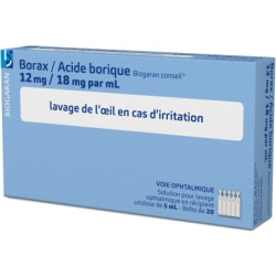 Borax / Acide borique Lavage oculaire Biogaran Conseil