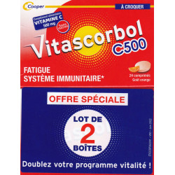 Vitascorbol C 500 Comprimés à croquer lot de 2