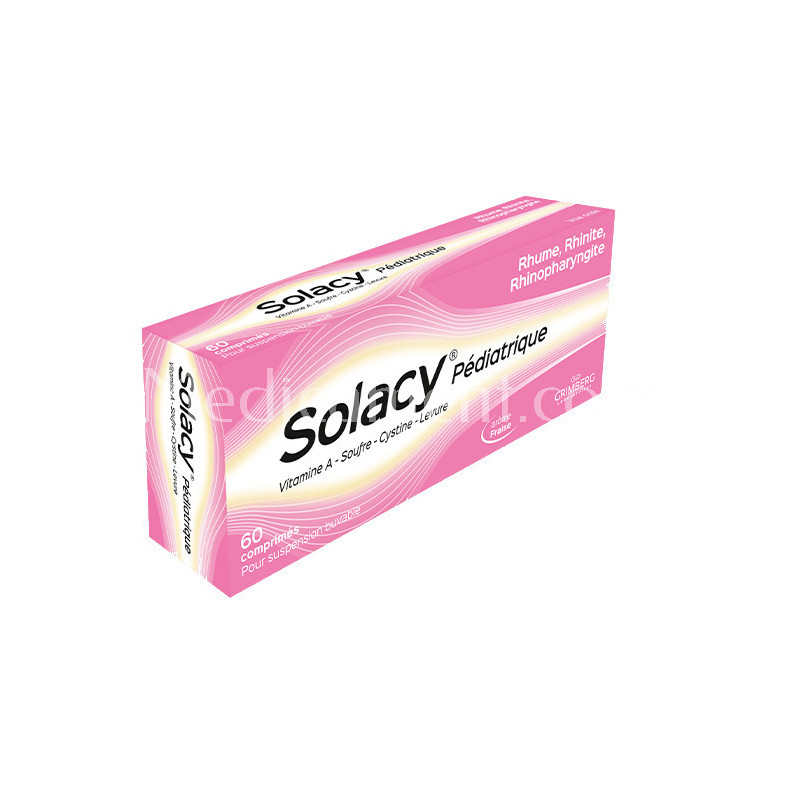 Solacy Pédiatrique 60 comprimés ârome fraise pour suspension buvable