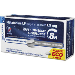 Mélatonine LP Effet immédiat & Prolongé Biogaran Conseil 60 comprimés