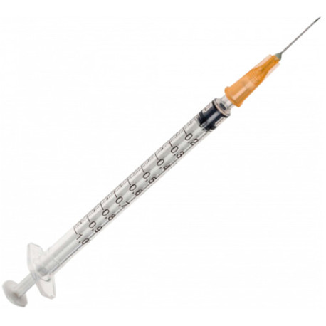 Seringue 1ml Luer Slip avec Aiguilles 25G Boite de 100