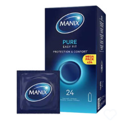 24 Préservatifs Pure Easy Fit Manix