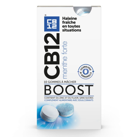 CB12 Boost 10 Gommes à mâcher menthe forte