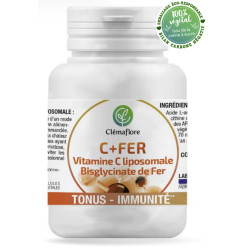 Vitamine C Liposomale + Fer Bisglycinate 60 Gélules Clémaflore