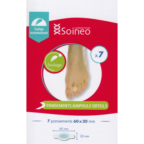 Pansements ampoules Orteils x7 Soineo