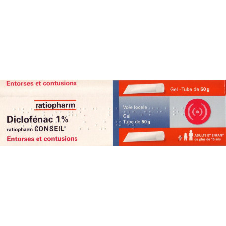 Diclofenac Ratiopharm 1% gel 50g