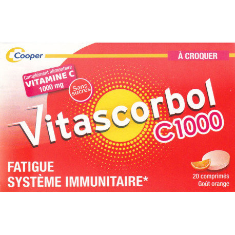 Vitascorbol C1000 20 Comprimés à croquer