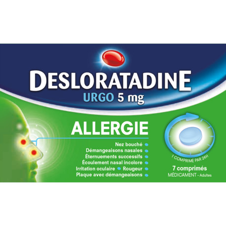 URGO Allergie Desloratadine 5 mg 7 Comprimés