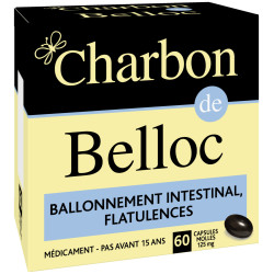 Charbon de Belloc 125 mg 60 Capsules molles