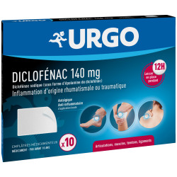 	Diclofénac 140 mg 10 Emplâtres médicamenteux Urgo