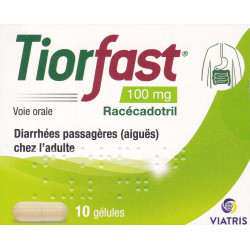 Tiorfast 100 mg Diarrhées passagères 10 Gélules
