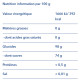 Vicks Bonbons Miel au Menthol Valeurs Nutritionnelles