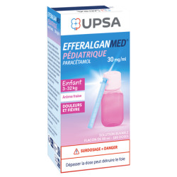 Efferalganmed Pédiatrique 30mg/ml Solution buvable 90ml ancien arôme fraise