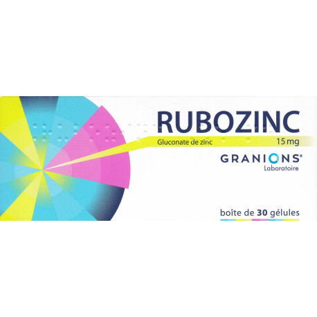 Rubozinc 15 mg 30 Gélules