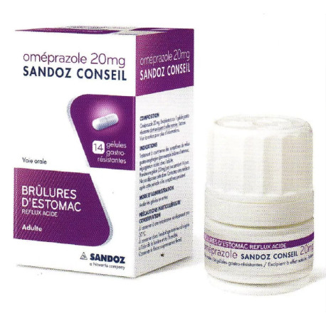 Oméprazole 20 mg 14 Gélules Sandoz Conseil