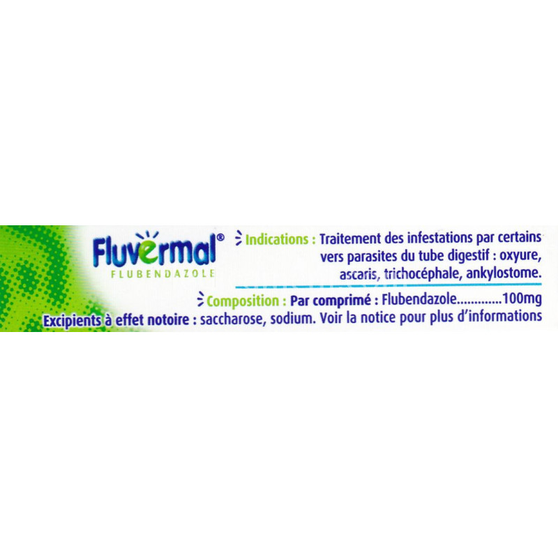 Fluvermal 100 mg 6 comprimés médicament anti-parasitaire