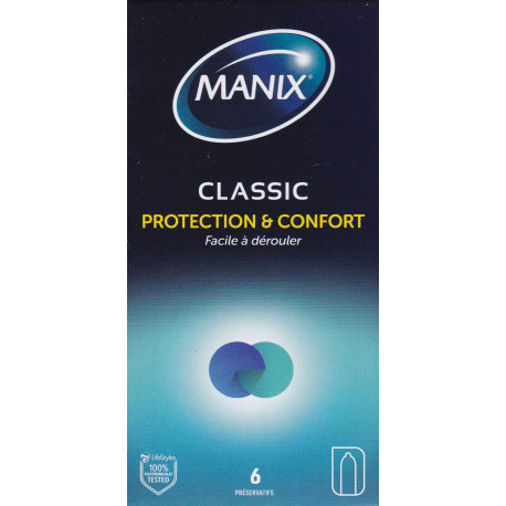 MANIX Classic Protection & Confort 6 Préservatifs