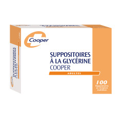 100 Suppositoires à la Glycérine pour Adultes Cooper
