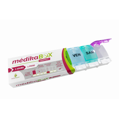 MedikaBOX Compact I Pilulier Hebdomadaire