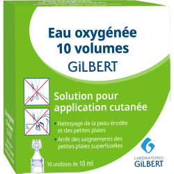 Eau oxygénée 10 volumes 10 Unidoses Gilbert