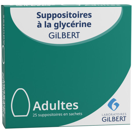 25 Suppositoires à la glycérine Adultes Gilbert