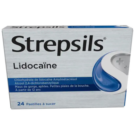 Strepsil Lidocaïne 24 Pastilles à sucer ancienne boite