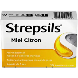 Strepsils Miel Citron 36 Pastilles à sucer