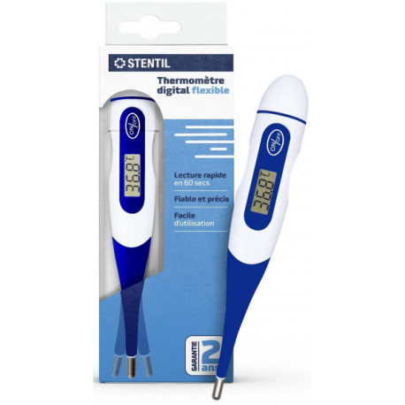 Thermomètre digital flexible STENTIL Bleu