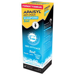 APAISYL Shampoing Anti-poux 3EN1