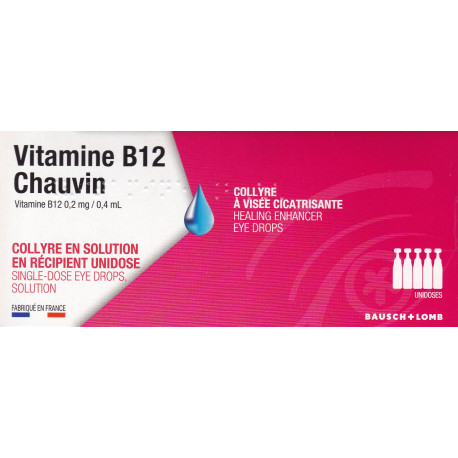 Vitamine B12 Chauvin Collyre cicatrisant 10 Unidoses