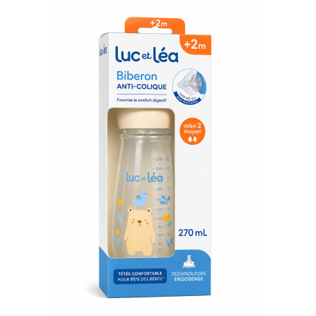 Biberon Anti-colique +2 mois 270 ml Luc & Léa