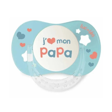 Sucette anatomique J'aime mon papa +18 mois Luc & Léa