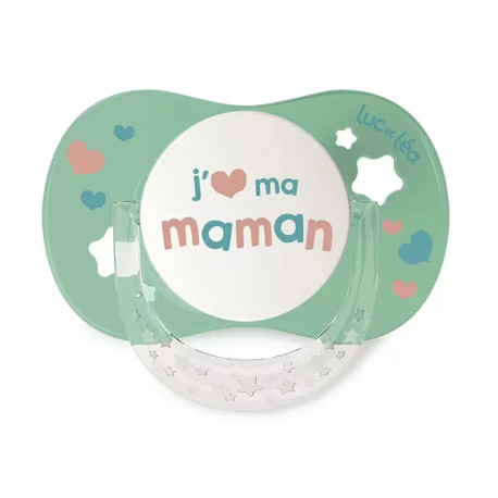 Sucette anatomique J'aime ma maman +18 mois Luc & Léa