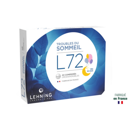 L72 Troubles du sommeil 40 Comprimés orodispersibles Lehning