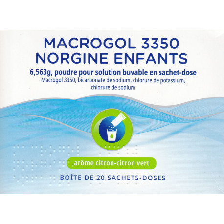 Macrogol 3350 NORGINE Enfants 20 Sachets-doses 