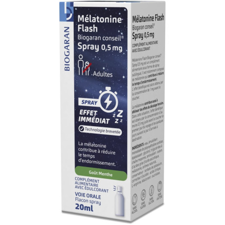 Mélatonine Flash 0,5 mg Spray Biogaran Conseil