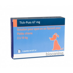 Tick-Puss 4 pipettes anti-puce chien 