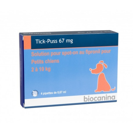 Tick-Puss 4 pipettes anti-puce  chien 